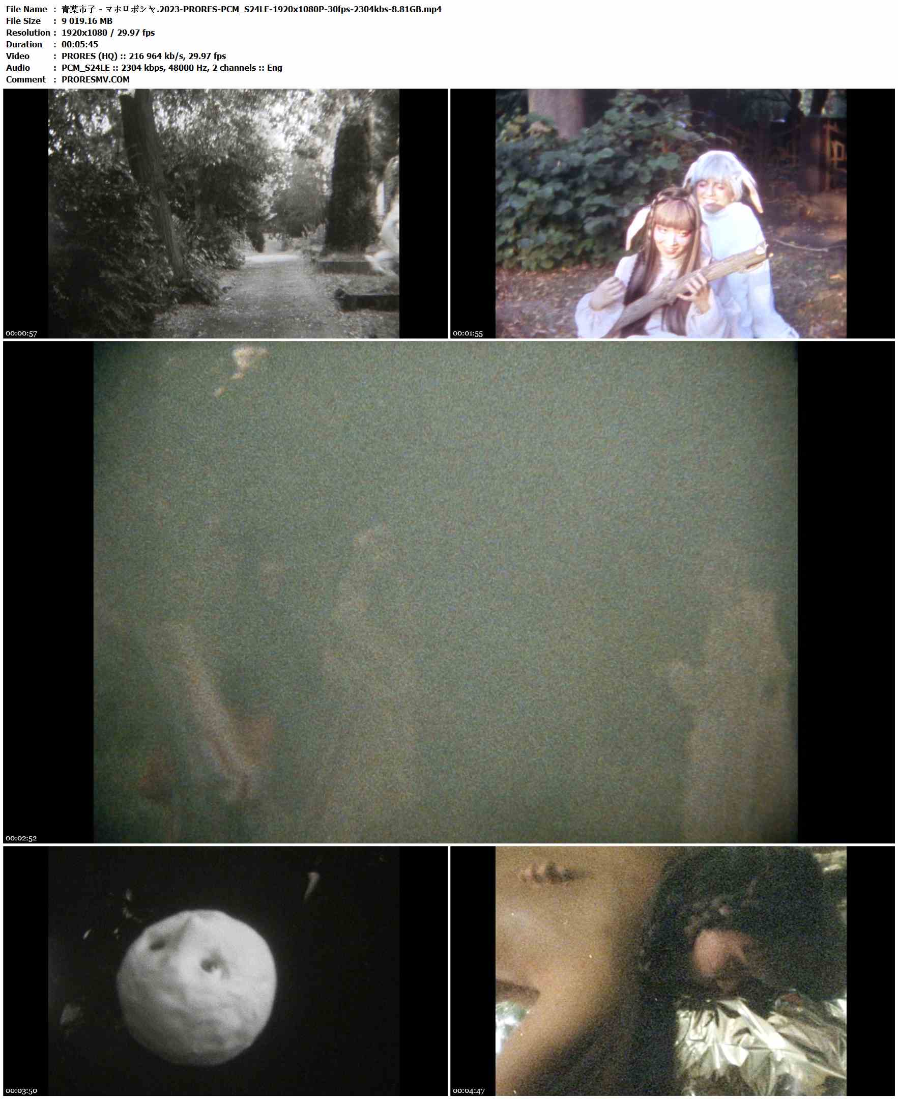 青葉市子 - マホロボシヤ.2023-PRORES-PCM_S24LE-1920x1080P-30fps-2304kbs-8.81GB官方MV_高清MV